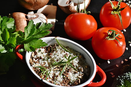three pieces of tomatoes on top of brown table thumbnail