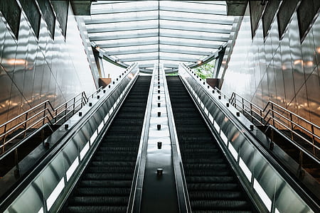 low angle photography of escalator thumbnail
