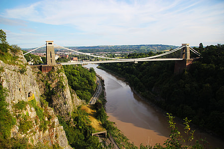 bird's eye photograpgy of suspension bridge thumbnail