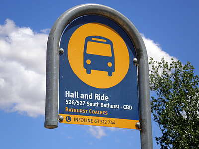 Typical bus stop in the Bathurst region in New South Wales, Australia thumbnail