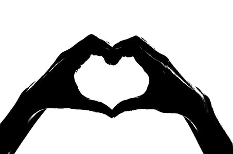person's hand heart shape painting thumbnail