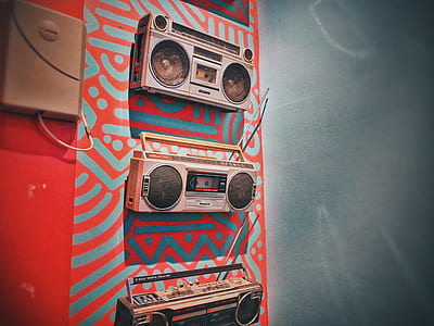 three boombox at wall thumbnail
