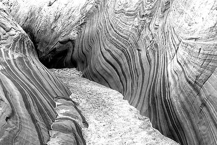 greyscale photo of rock formations thumbnail