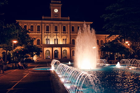 city, lights, night, water thumbnail