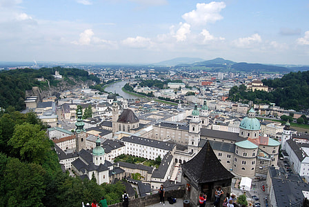 Cityscape with buildings under the sky in Salzburg, Austria thumbnail