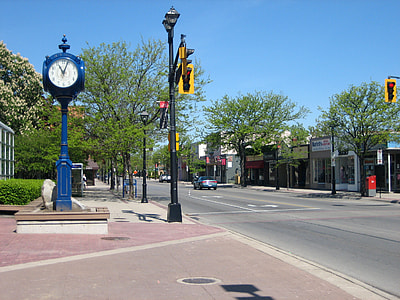 Brant Street, downtown in Burlington, Ontario, Canada thumbnail