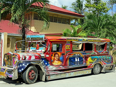 jeepney parked in front of house thumbnail
