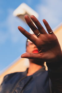 Woman Wearing Silver-colored Rings thumbnail
