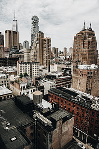 aerial photography of skyscrapers thumbnail