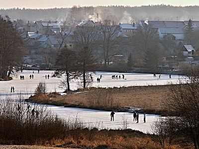 people skating on snow field thumbnail