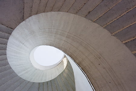 low-angle photography of spiral stair thumbnail