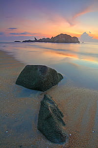 sea, dawn, landscape, nature thumbnail
