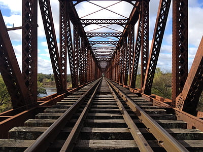 close-up photo of bridge train railways thumbnail