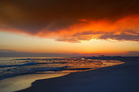 large body of water during sunset thumbnail