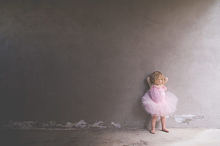 girl wearing pink tutu skirt thumbnail