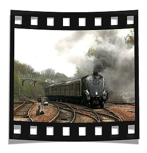 photo of black train against white background thumbnail