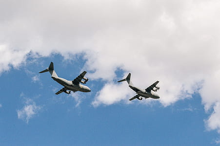 two white airplanes thumbnail