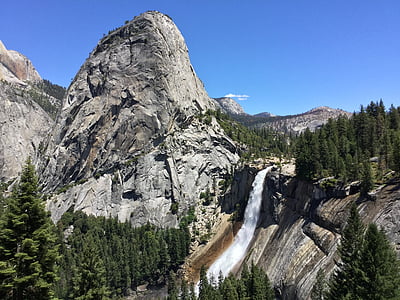 waterfall and gray cliff thumbnail