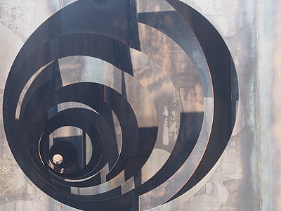 black and white concentric wall decor thumbnail