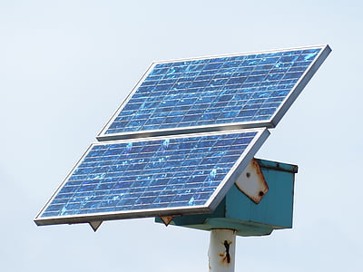 two blue solar panels thumbnail