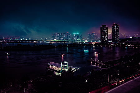 skyline photography of city during nighttime thumbnail