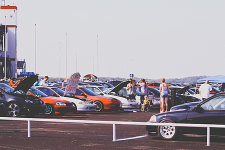 parked vehicles on parking lot thumbnail