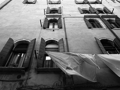 grayscale photo of multi-storey building thumbnail