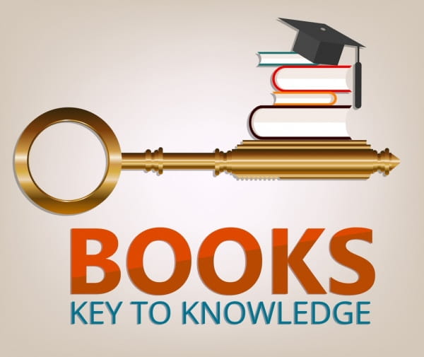 Knowledge Banner Golden Key Books Icons Ai Eps File Free