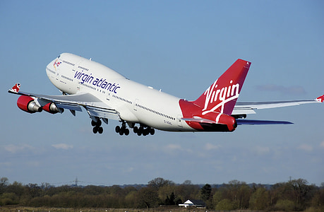 white and red Virgin Atlantic airplane thumbnail