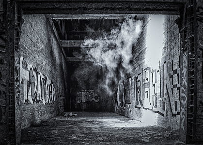 grayscale photo of graphite wall thumbnail