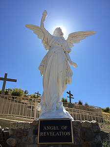 low-angle view pghoto of Angel of Revelation statue thumbnail