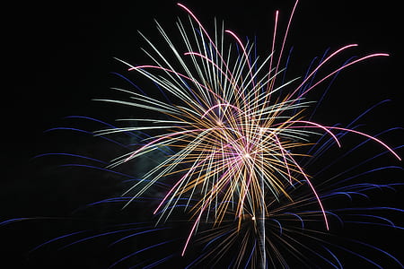 timelapse photography of fireworks thumbnail