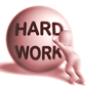 Hard Work Uphill 3D Sphere Showing Difficult Working Labour thumbnail