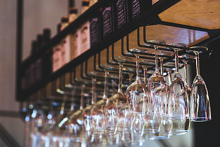 selective focus photo of footed champagne glass lot thumbnail