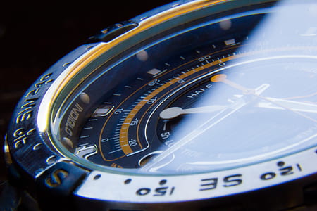 close view of a chronograph watch thumbnail