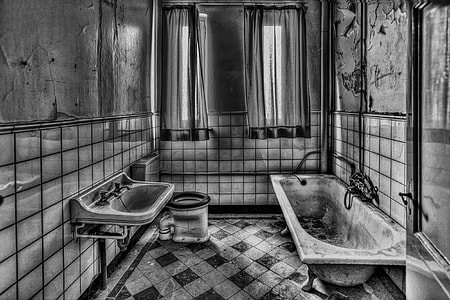 freestanding bathtub near sink sketch thumbnail