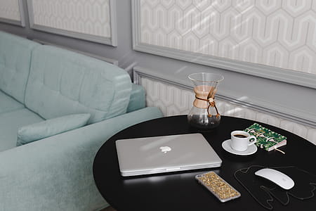 Workplace with laptop on table at home thumbnail