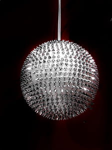 round silver-colored spike studded hanging decor thumbnail