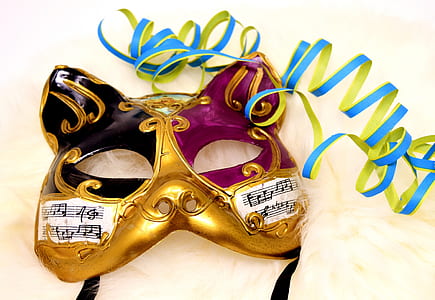 brown, black, and purple animal mask thumbnail