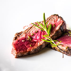 medium rare steak serving on plate thumbnail