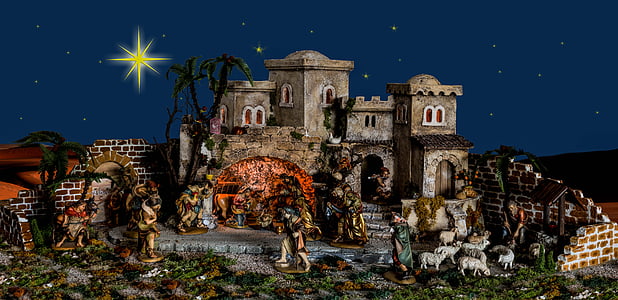 ceramic Nativity decor thumbnail