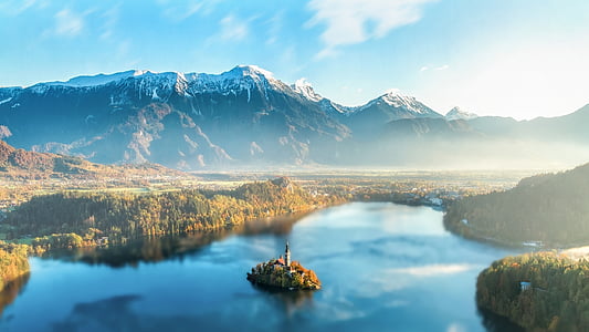 mountain cover with snow top taken at daytime thumbnail
