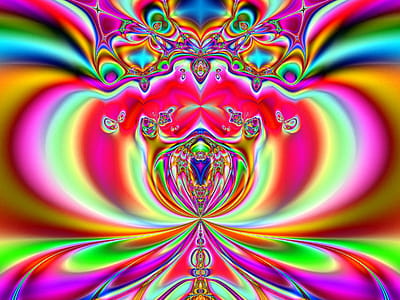 Fractal-based abstract symmetrical background design thumbnail