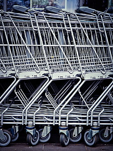 silver shopping cart lot thumbnail