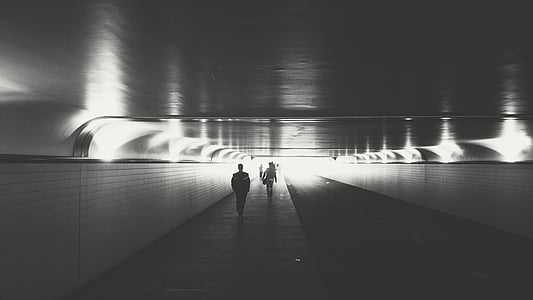 man walking on tunnel thumbnail