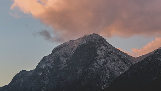 mountain under clouds at daytime thumbnail