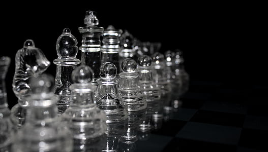 shallow focus of glass chess game thumbnail