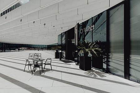 Modern white building, EDP Headquarters of architect Aires Mateus, Lisbon, Portugal thumbnail