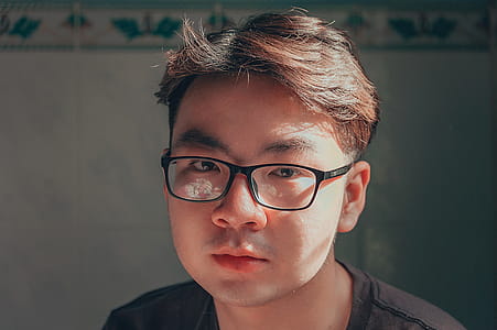 Man Wearing Black Framed Eyeglasses thumbnail