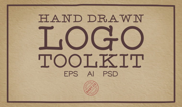 Hand Drawn Logo Toolkit Freebie eps, ai, psd file